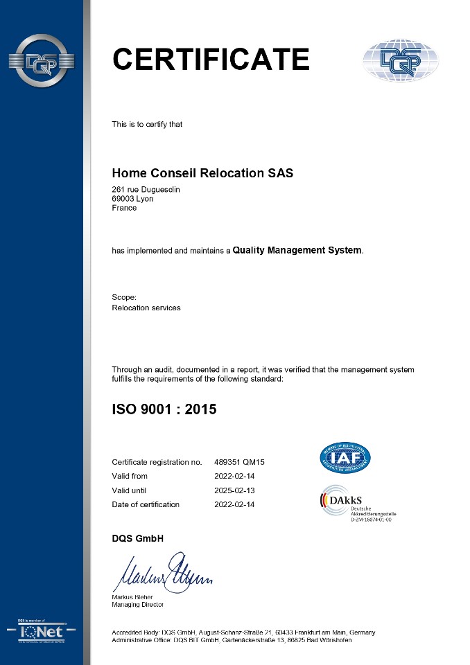 ISO : 9001 certificate