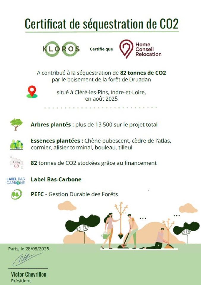 Home Conseil Relocation reduces its Carbon footprint by 12% in 2024 confirming its renewed ambitions
